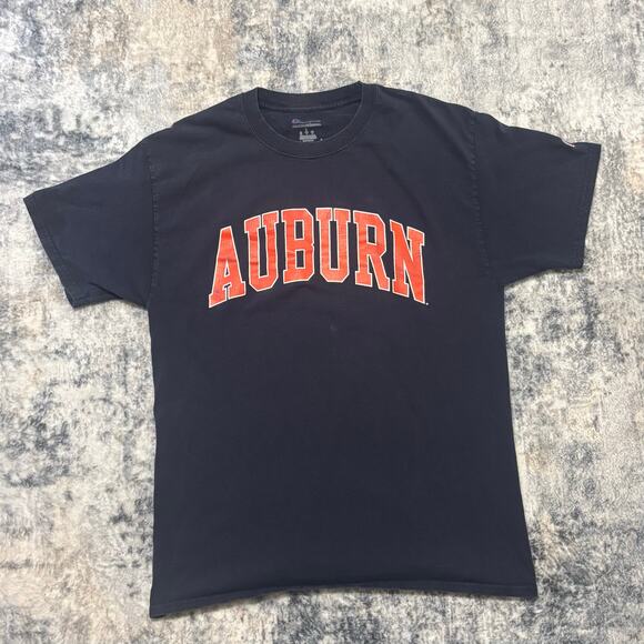 Navy Auburn Champion Shirt Size L - Picture 1 of 5